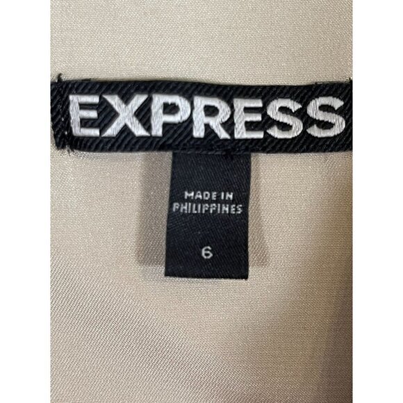 Express Dress 6 Tan Floral Mini Lace Mesh Western Boho Indie Festival Feminine - Picture 2 of 11